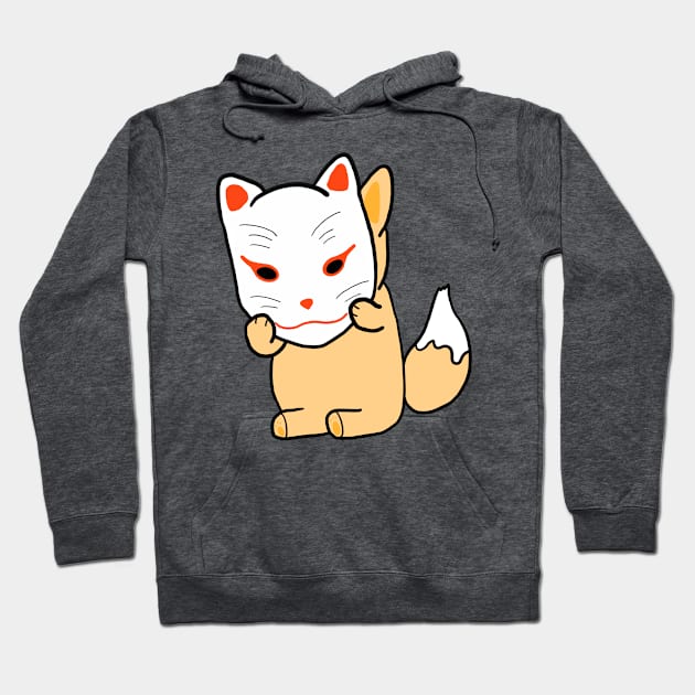 Cute Fox Mask Hoodie by Marinaaa010